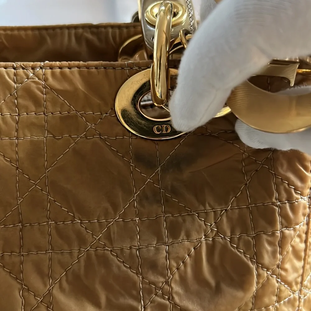 Christian Dior Lady Dior Canage Nylon Handbag - Beige - Picture 11 of 16